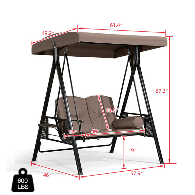 Red Barrel Studio® Brentley Porch Swing with Canopy & Reviews Wayfair
